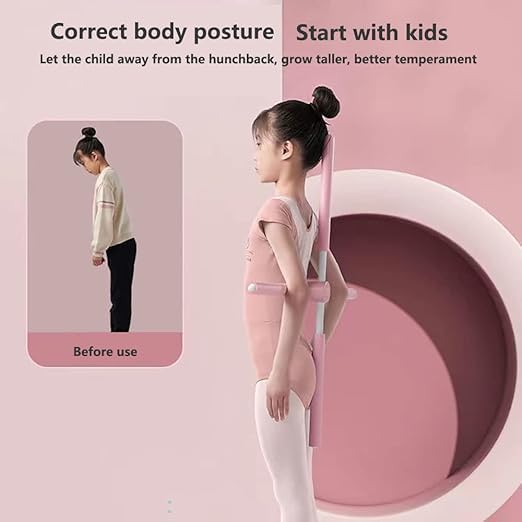 Stretching Stix Movement - Standing Posture Corrector Fitness and Yoga Training Sticks Body Shape Mobility Exercise Trainer Flexibility Sticks, Pink, 32-Inch