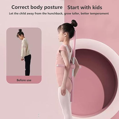 Stretching Stix Movement - Standing Posture Corrector Fitness and Yoga Training Sticks Body Shape Mobility Exercise Trainer Flexibility Sticks, Pink, 32-Inch