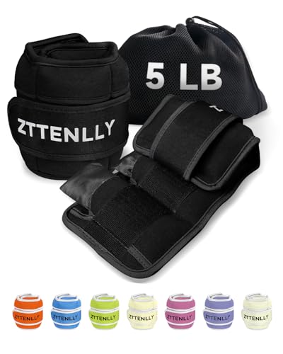 Adjustable Ankle Weights for Women Men and Kids | 1 Pair 5 10 15 18 20 Lbs Leg Wrist Ankle Weight Straps for Yoga, Walking, Running, Aerobics, Gym, Dance, Pilates, Cardio