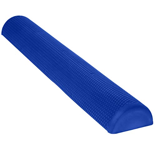 High Density EVA Foam Roller for Physical Therapy – Deep Tissue Massager with Textured Bumps for Myofascial Release & Fitness Training - Lightweight & Durable 36" Half Foam Roller – Made in the USA - size: 36" Half Roller