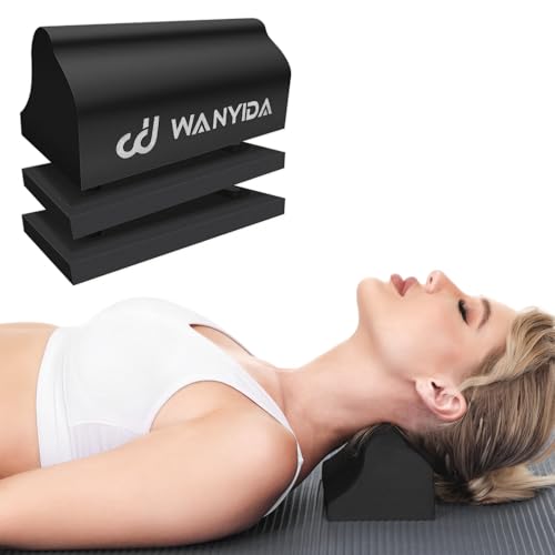 Neck Stretcher Chiropractic Pillows for Neck Pain Relief, Cervical Traction Device for Cervical Spine Alignment, Neck and Shoulder Relaxer, Cervical Orthotic Traction Block