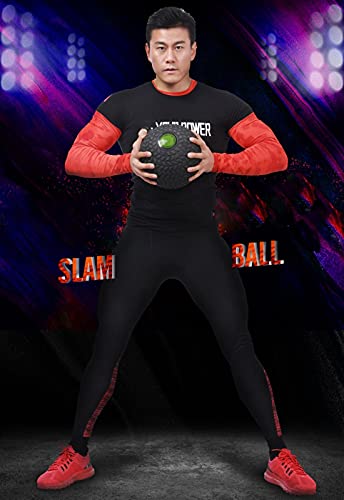 Medicine Ball Black Slam Ball Weighted Ball Core Muscle Cardio Workout - Easy to Grip Tread - Heavy Duty PVC Shell (Size : 2kg/4.4lb) - size: 2kg/4.4lb