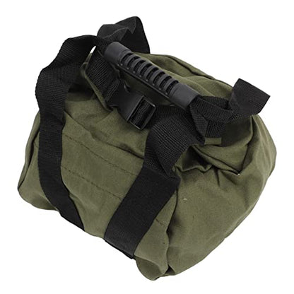 Fitness Sandbag with Handles for Weightlifting and Strength Training Empty Canvas Workout Power Bag (OD Green)