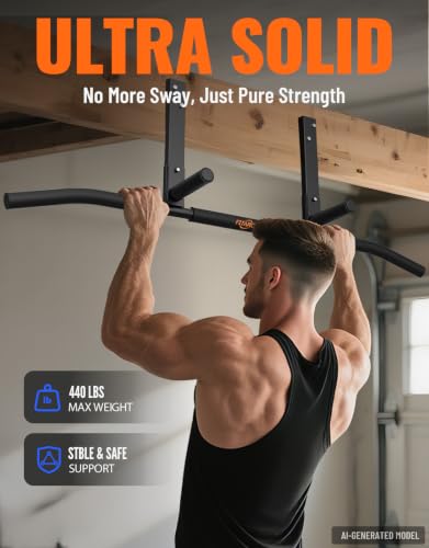 Fitarc Joist Mount Pull Up Bar, Wall Mount Pull Up Bar for Home Gym - color: Joist Mounted for 8-9ft Beams, Upgraded Grip