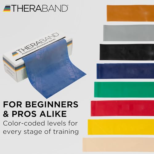 THERABAND Resistance Bands, Workout Band, Exercise, Physical Therapy, Blue - color: Blue - Extra Heavy