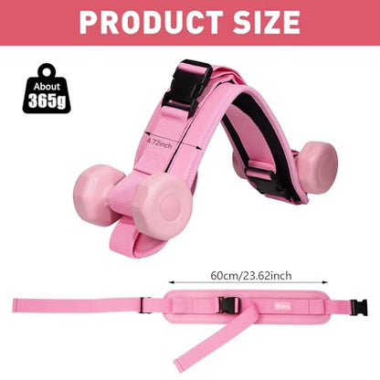 Hip Thrust Belt for Dumbbells & Barbells, Premium Leather Non-Slip Glute Bridge Pad for Booty & Lower Body Workouts, Adjustable Weight Belt for Women Home Gym Training