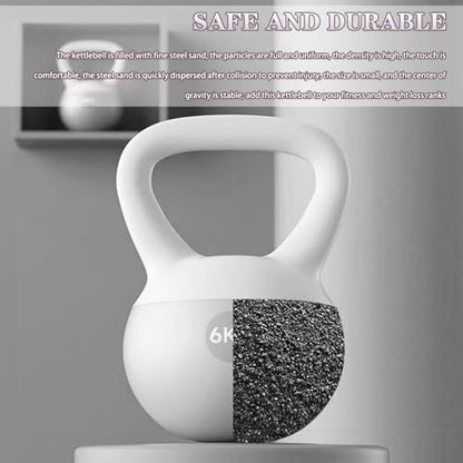Kettlebell Weights Women's Beginner Weight Loss Soft Kettle Bells, Buttocks Shaping/sports Dumbbell, Home Fitness Equipment, Frosted Non-slip Handle(Green-4kg)