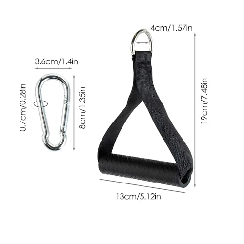 Resistance Band Handles, Double D-Ring Grips, Heavy Duty Exercise Handles for Cable Machine Attachment