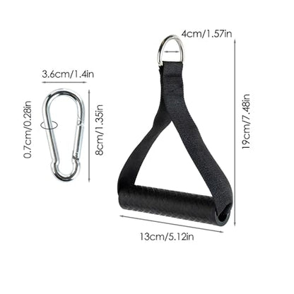 Resistance Band Handles, Double D-Ring Grips, Heavy Duty Exercise Handles for Cable Machine Attachment