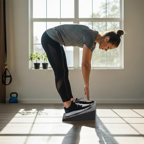 Squat Wedge Block - Non-Slip Heel Elevator | Improves Squat Form, Mobility & Strength for Weightlifting, Deadlifts