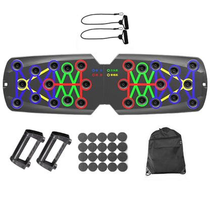 Multifunctional Push Up Boards Press Board Equipment Pushup Stands Push Boards Exercise with Resistance Band Multifunctional Fitness - color: F