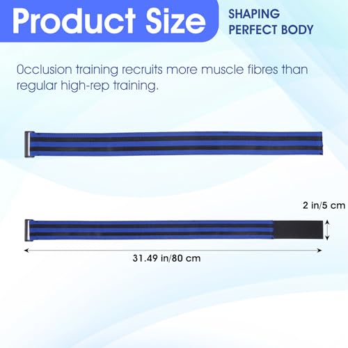 2 Pack Blood Flow Restriction Bands, BFR Booty Band for Women Men Glutes, Occlusion Training Bands for Butt Lift Squats Thighs, Adjustable Resistance Band, Pro Muscle Growth Straps for Fitness