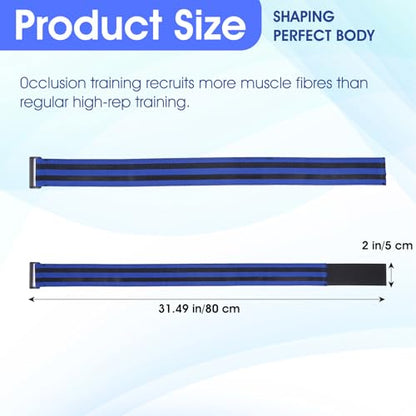 2 Pack Blood Flow Restriction Bands, BFR Booty Band for Women Men Glutes, Occlusion Training Bands for Butt Lift Squats Thighs, Adjustable Resistance Band, Pro Muscle Growth Straps for Fitness