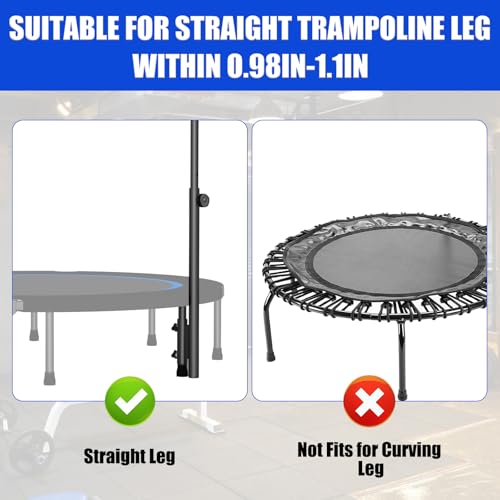 Fitness Rebounder Handle Bar Accessory for 40" Round Mini Trampoline with Foam Handle, Fitness Trampoline Handle Bar Fit for Straight Leg Within 2.5CM/0.98IN Dia (Trampoline Not Included)