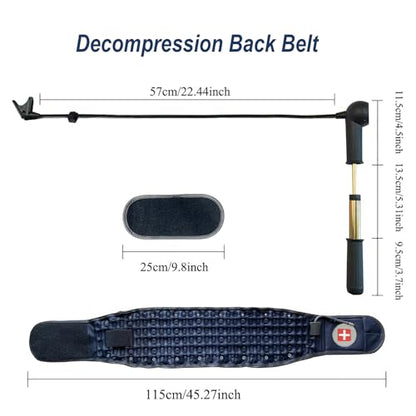 Decompression Back Belt,Lumbar Spine Support for Pain Relief,Lower Back Traction Device for Women and Men One Size Fits 29-49 inches Waist