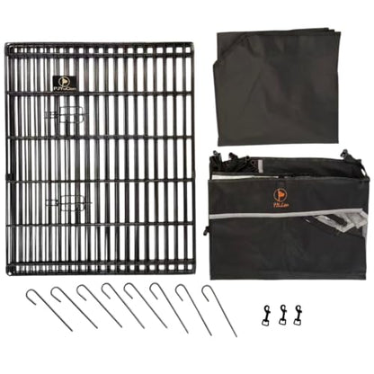 PJYuCien Puppy Playpen with Top Cover & Bottom Pad, 8 Panels 30" H, Black - color: Black, size: Small Pen: 30-Inch High