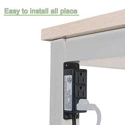 Surface Mounted Power Strip 3 AC Grounded Outlets Mountable Power Strip Socket Adapt to Deak Conference Table Wall Hotel Improvement (3AC) - color: 3AC
