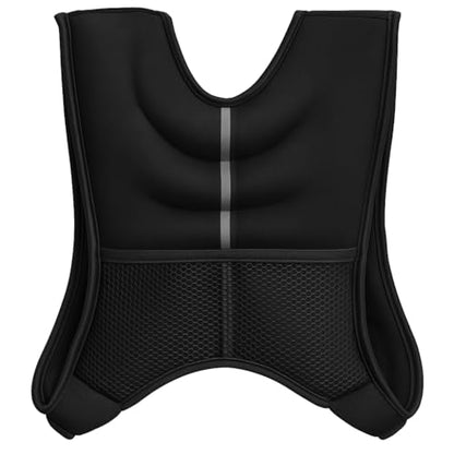 HARCOS Weighted Vest, 6lb/8lb/12lb/16lb/20lb/25lb/30lb Weight Vest with Reflective Stripe for Workout, Strength Training, Running, Fitness, Muscle Building, Weight Loss, Weightlifting - size: 8 lb