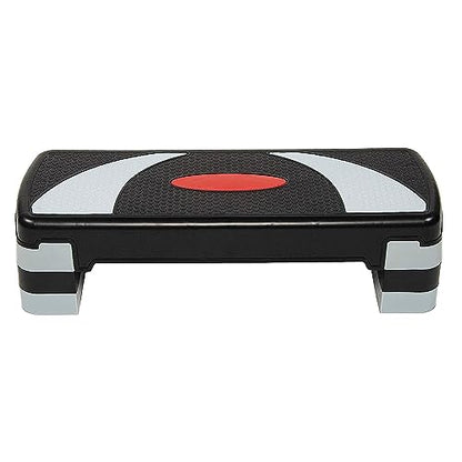 BalanceFrom 31-inch Aerobic Step Platform Trainer with 3 Adjustable Risers - color: Gray
