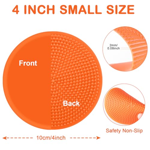 Spot Markers 4inch 9inch Rubber Agility Dots Flat Cones Non Slip Sports Dots Floor Spots Agility Markers for Kids Soccer Football Basketball Speed Agility Training - style: 24pcs Orange 4inch