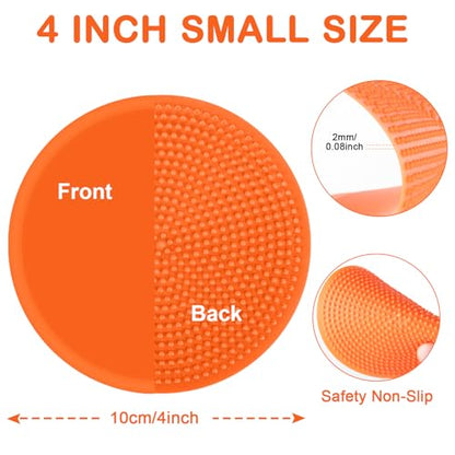 Spot Markers 4inch 9inch Rubber Agility Dots Flat Cones Non Slip Sports Dots Floor Spots Agility Markers for Kids Soccer Football Basketball Speed Agility Training - style: 24pcs Orange 4inch