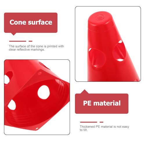 6pcs Plastic Agility Cones, 9 Inch Soccer Cones Training Agility Field Marker for Training, Football Basketball Drills, Traffic, Activity, Party
