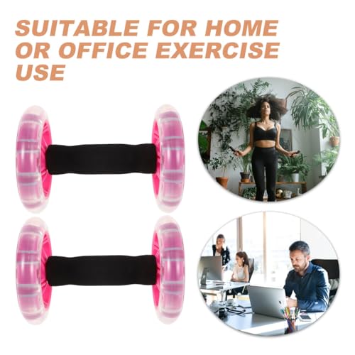 Kisangel 2pcs Double Ab Roller Wheels, Exercise Roller Weight Loss Equipment, Portable Workout Fitness for Abdominal Home Office