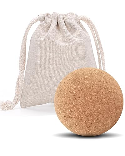KITWILD Cork Massage Ball - High Density Fine Particles for Deep Tissue Muscle Massage, Myofascial Release, and Yoga Therapy - 2 Inch Lightweight Lacrosse Ball - style: 1 Pack (2'')