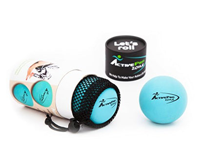 Therapy Massage Ball - Instant Muscle Pain Relief. Proven Effective for Myofascial Release, Deep Tissue Pressure, Yoga & Trigger Point Treatments. Set - 2 Extra Firm Balls W/Mesh Bag.