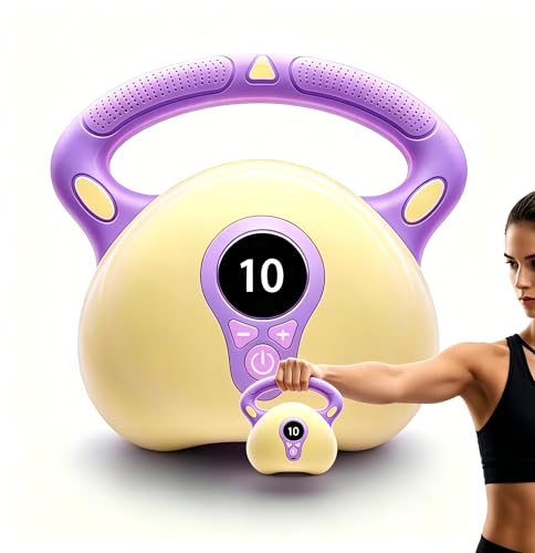 Smart Resistance Vibrating Kettlebell for Women, 25-Level Adjustable Frequency, 10-Min Timer, Portable Home Workout Gear for Fat Burning, Muscle Toning & Lymphatic Drainage