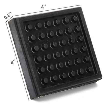 8 Pack Heavy Duty Exercise Equipment Mat, 4 x 4 x 0.8 Inch Non Slip Noise Reduction Mat for Treadmill, Treadmill Mat Pad for Rubber Hardwood Floors Carpet Protection Home Gym