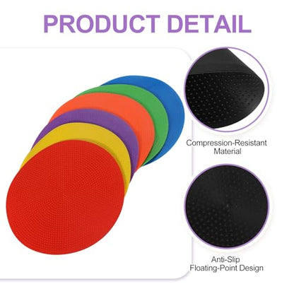 PATIKIL Spot Markers, Non-Slip Floor Dots Agility Markers Flat Field Cone Poly Dot - color: Black