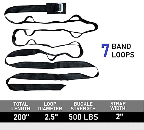 Anchor Strap for Resistance Band Exercises, Heavy Duty Door Gym Band,Full Body Multi-Point Home Gym, Portable Workout Equipment, Easy to Instal, No Hardware Necessary