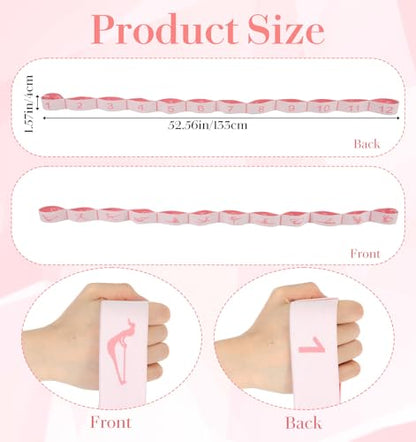 12 Loop Stretch Band, 12 Loops Yoga Straps for Stretching, Yoga Strap for Flexibility Training, Leg Stretch & Exercise, Durable Elastic Resistance Band