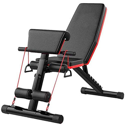 Foldable Sit-Ups Dip Stand Weight Bench Home Gym Weightlifting Stand for Full Body Training Adjustable Dumbbell Bench Multi-Function Fitness Stool