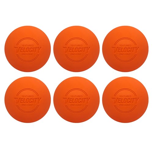 Velocity Pro Grip Lacrosse Balls - 6, 12, 18, 60 and 120 Packs - Certified for Youth, Club, High School, CLA, and College Game Play - color: Orange, size: 6 Balls