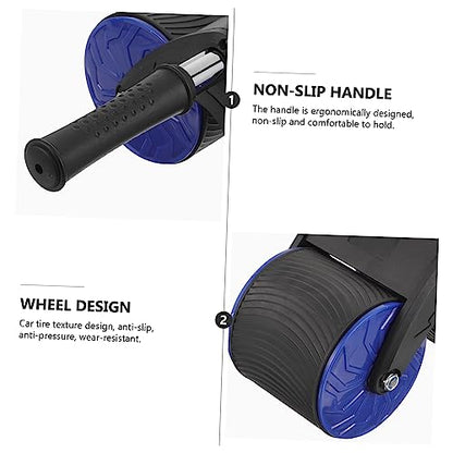 UKCOCO 1Set Abdominal Wheel Roller Automatic Rebound Abdominal Training Equipment for Home Gym Skid Texture for Muscle Workout Versatile Ab Exercise Tool