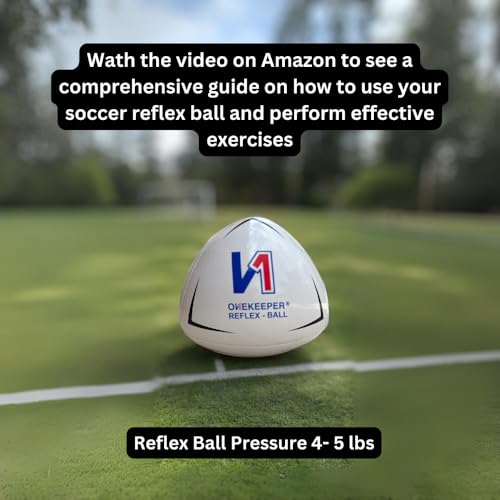 ONEKEEPER Soccer Reflex & Reaction Ball - White, Orange, Blue, Pink, and Fluo Yellow, Agility and Coordination Training for Kids and Juniors (Pump Not Included)