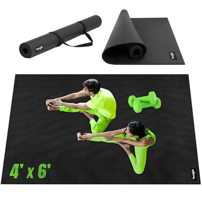 YES4ALL Exercise Mat for Home Gym, Fitness Workout Mats - style: A. Foam Large Exercise Mat