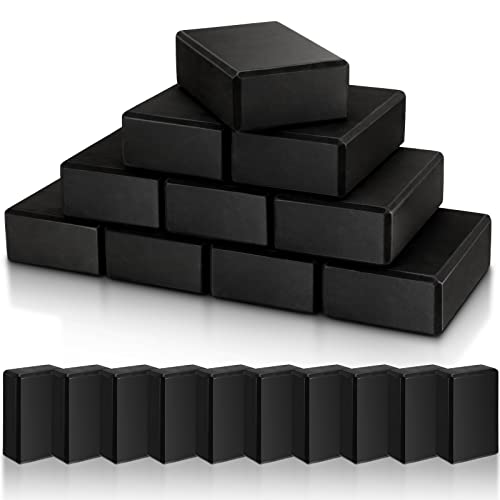 10 Pcs Foam EVA Yoga Blocks Lightweight Non Slip Supportive Yoga Bricks for Pilates Stretching and Meditation, Women Men Yogi Beginners - color: Black