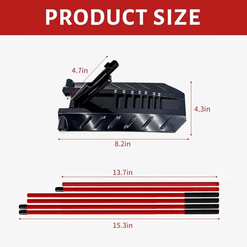 7-Angle Adjustable Golf Swing Trainer - Fiberglass Alignment Sticks with Angle Holder, Portable Swing Plane Corrector for Putting, Aiming & Posture Training, Professional Golf Practice Aid