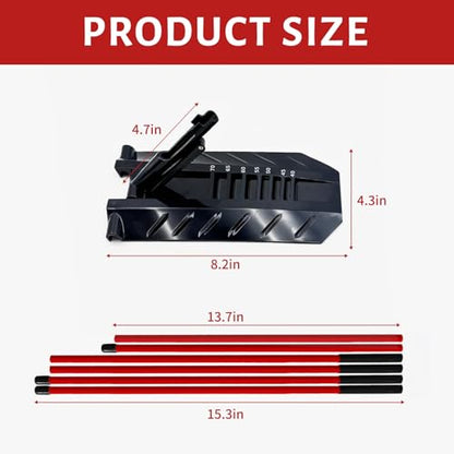 7-Angle Adjustable Golf Swing Trainer - Fiberglass Alignment Sticks with Angle Holder, Portable Swing Plane Corrector for Putting, Aiming & Posture Training, Professional Golf Practice Aid