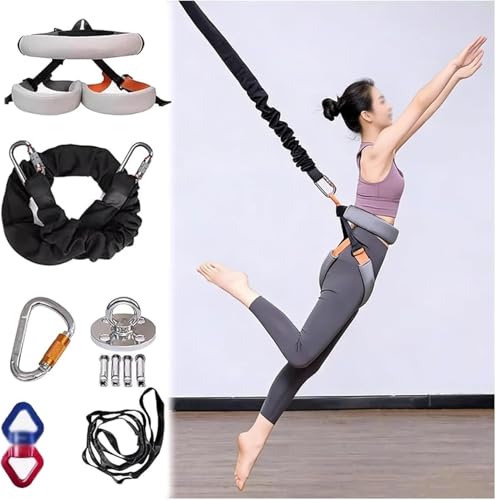 Heavy Duty Bungee Fitness Equipment Set – Bungee Resistance Band For Gym, Yoga & Air Dance，Adjustable Harness With 360° Rotational Devicee，home Suspension Training Kit - size: S---Fit for 104.7-126.8 lbs