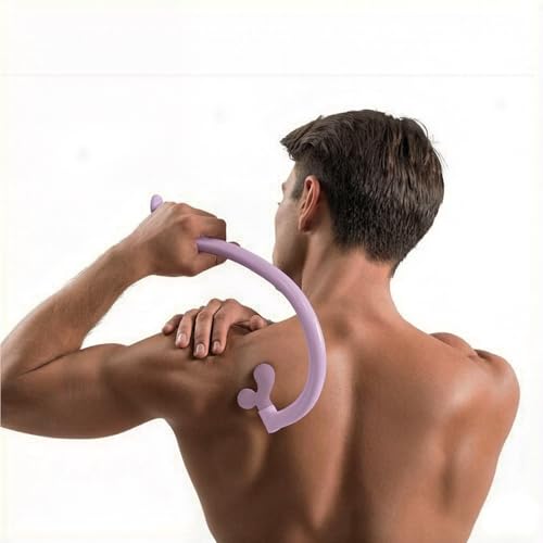 Self Massage Tool - Original Trigger Point Therapy for Back and Neck, Lower Back Massager, Myofascial Release Tool & Deep Tissue Muscle Massage Stick, Shoulder,Leg,Feet, Purple (Purple) - color: Purple