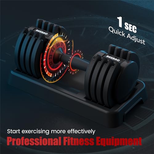 Flash Limp Adjustable Dumbbells 55LB Single Dumbbell 5 in 1 Free Dumbbell Weight Adjust with Anti-Slip Metal Handle, Ideal for Full-Body Home Gym Workouts