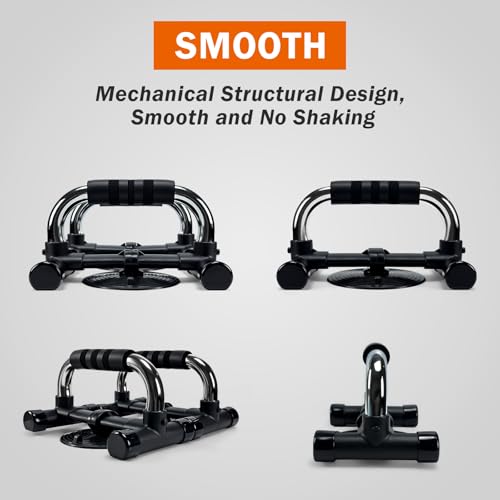 Push-Up Bar, Anti Slip Push Up Stand, Metal Push-Up Handles, Sponge Material Handle Cover, Cushioned Foam Grips, Family exercise - color: BLACK