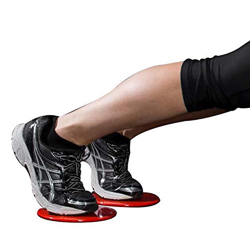 Glide Discs - Dual Sided Core Gliders for Carpet or Hardwood Floors. Abdominal Exercise Equipment with Training Guide Plus Bonus Digital Workouts