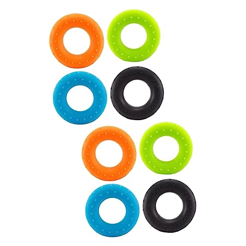 Happyyami 8 Pcs Grip Exerciser Hand Tools for Men Adjustable Gripper for Men Finger Ring Trainer Finger Stretcher Exerciser Multipurpose Tool Fitness Sports Grip Circle