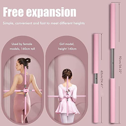 Yoga Sticks Stretching Tool, Posture Correction Bar, Retractable Humpback Correction Stick, Open Shoulders and Open Back Home Fitness Equipment