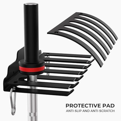 XZHXFX Barbell Wall Holder,Barbell wall Mount Hanger, - color: Black 6 hooks